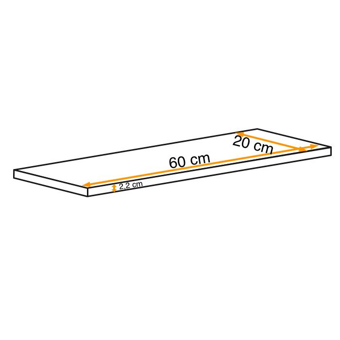 Paris Prix Étagère Murale Design "Switch" 60cm Noir