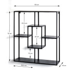 Paris Prix Étagère Murale Design "Tybia" 70cm Noir