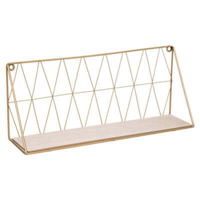 Paris Prix Etagère Murale Design "Wire" 48cm Or