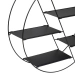 Paris Prix Étagère Murale En Métal "Lara" 50cm Noir
