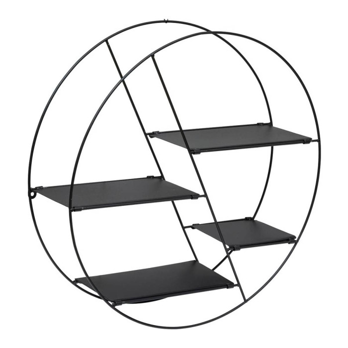 Paris Prix Étagère Murale En Métal "Lara" 50cm Noir
