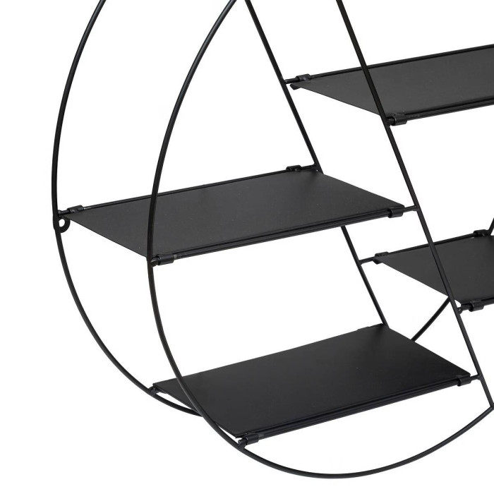 Paris Prix Étagère Murale En Métal "Lara" 50cm Noir