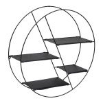 paris prix Étagère Murale en Métal "Lara" 50cm Noir