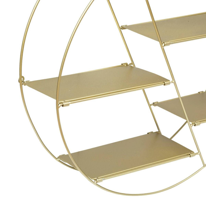 Paris Prix Étagère Murale En Métal "Lara" 50cm Or