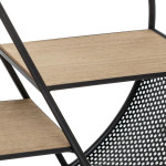 Paris Prix Étagère Ronde Design "Timeo" 55cm Noir