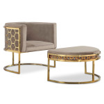 Paris Prix Fauteuil Arrondi Design "Neyho" 75cm Vert