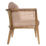 Paris Prix Fauteuil Cannage Design "Koza" 78cm Taupe