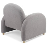 Paris Prix Fauteuil Club Bouclette "Jenna" 85cm Gris