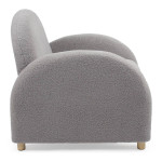 Paris Prix Fauteuil Club Bouclette "Jenna" 85cm Gris