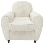 Paris Prix Fauteuil Club Côtelé "Scott" 89cm Beige