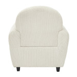 Paris Prix Fauteuil Club Côtelé "Scott" 89cm Beige