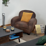 Paris Prix Fauteuil Club "Stanis" 86cm Marron