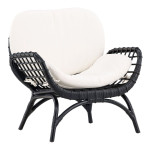 paris prix Fauteuil de Jardin "Moana" 80cm Noir
