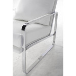 Paris Prix Fauteuil Design "Alexander" 100cm Blanc