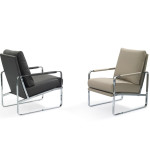 Paris Prix Fauteuil Design "Alexander" 100cm Taupe