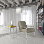 Paris Prix Fauteuil Design "Alexander" 100cm Taupe