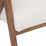 Paris Prix Fauteuil Design "Amza" 82cm Blanc & Naturel
