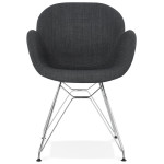 Paris Prix Fauteuil Design "Arigato" 82cm Gris Foncé