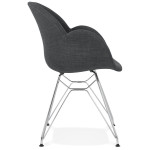 Paris Prix Fauteuil Design "Arigato" 82cm Gris Foncé