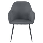 Paris Prix Fauteuil Design "Blida" 87cm Gris & Noir