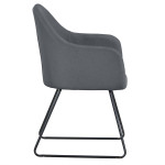 Paris Prix Fauteuil Design "Blida" 87cm Gris & Noir