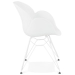Paris Prix Fauteuil Design "Calypso" 85cm Blanc