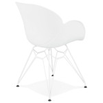Paris Prix Fauteuil Design "Calypso" 85cm Blanc