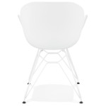 Paris Prix Fauteuil Design "Calypso" 85cm Blanc