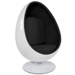paris prix Fauteuil Design "Eggs" 133cm Blanc & Noir