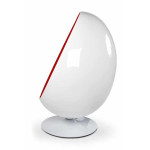 Paris Prix Fauteuil Design "Eggs" 133cm Blanc & Rouge