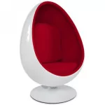 paris prix Fauteuil Design "Eggs" 133cm Blanc & Rouge