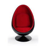 Paris Prix Fauteuil Design "Eggs" 133cm Noir & Rouge