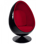 paris prix Fauteuil Design "Eggs" 133cm Noir & Rouge