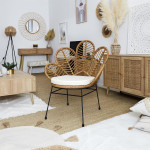 Paris Prix Fauteuil Design "Honolulu" 91cm Naturel