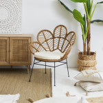 Paris Prix Fauteuil Design "Honolulu" 91cm Naturel