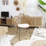 Paris Prix Fauteuil Design "Honolulu" 91cm Naturel