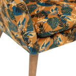 Paris Prix Fauteuil Design Imprimé "Sango" 83cm Ocre