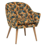 paris prix Fauteuil Design Imprimé "Sango" 83cm Ocre
