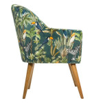 Paris Prix Fauteuil Design Imprimé "Sango" 83cm Vert