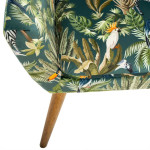 Paris Prix Fauteuil Design Imprimé "Sango" 83cm Vert