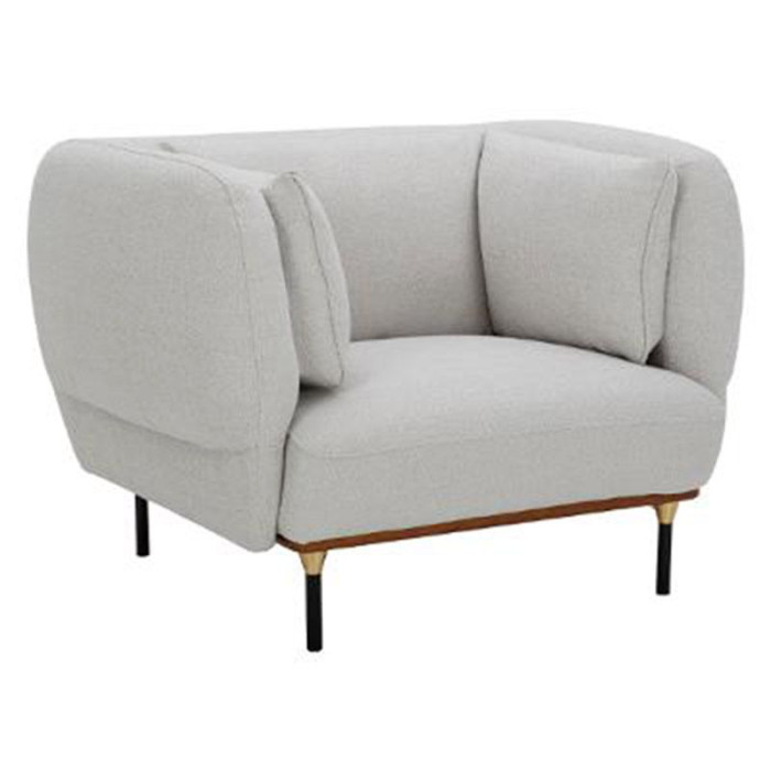Paris Prix Fauteuil Design "Isée" 113cm Gris Clair
