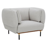 paris prix Fauteuil Design "Isée" 113cm Gris Clair