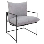 paris prix Fauteuil Design "Jonas" 62cm Gris & Noir