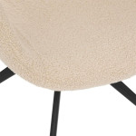 Paris Prix Fauteuil Design "Kale" 81cm Ivoire & Noir