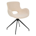 paris prix Fauteuil Design "Kale" 81cm Ivoire & Noir
