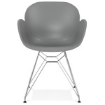 Paris Prix Fauteuil Design "Katana" 82cm Gris