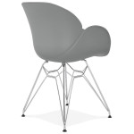 Paris Prix Fauteuil Design "Katana" 82cm Gris