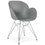 paris prix Fauteuil Design "Katana" 82cm Gris
