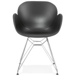 Paris Prix Fauteuil Design "Katana" 82cm Noir