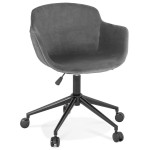 Paris Prix Fauteuil Design "Laurie" 80cm Gris & Noir